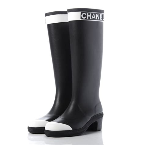 chanel rain boots 36
